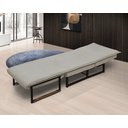 Ver imagem 4 de Poltrona do Papai Reclinável Puff Extensão Retrátil Versátil Moderno Bancada Premium Cor Bege