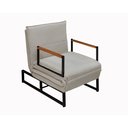 Ver imagem 7 de Poltrona do Papai Reclinável Puff Extensão Retrátil Versátil Moderno Bancada Premium Cor Bege