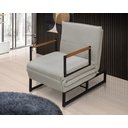 Ver imagem 2 de Poltrona do Papai Reclinável Puff Extensão Retrátil Versátil Moderno Bancada Premium Cor Bege