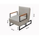 Ver imagem 5 de Poltrona do Papai Reclinável Puff Extensão Retrátil Versátil Moderno Bancada Premium Cor Bege