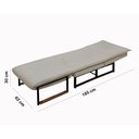 Ver imagem 6 de Poltrona do Papai Reclinável Puff Extensão Retrátil Versátil Moderno Bancada Premium Cor Bege