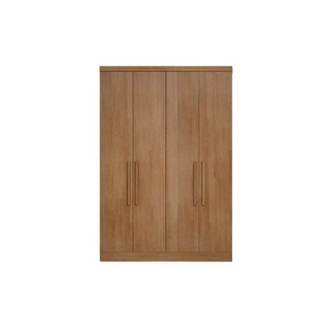 Módulo de Quarto Casal Guarda Roupa c/ 4 Portas e 3 Gavetas Rizon/Linea Cumaru - Novo Horizonte