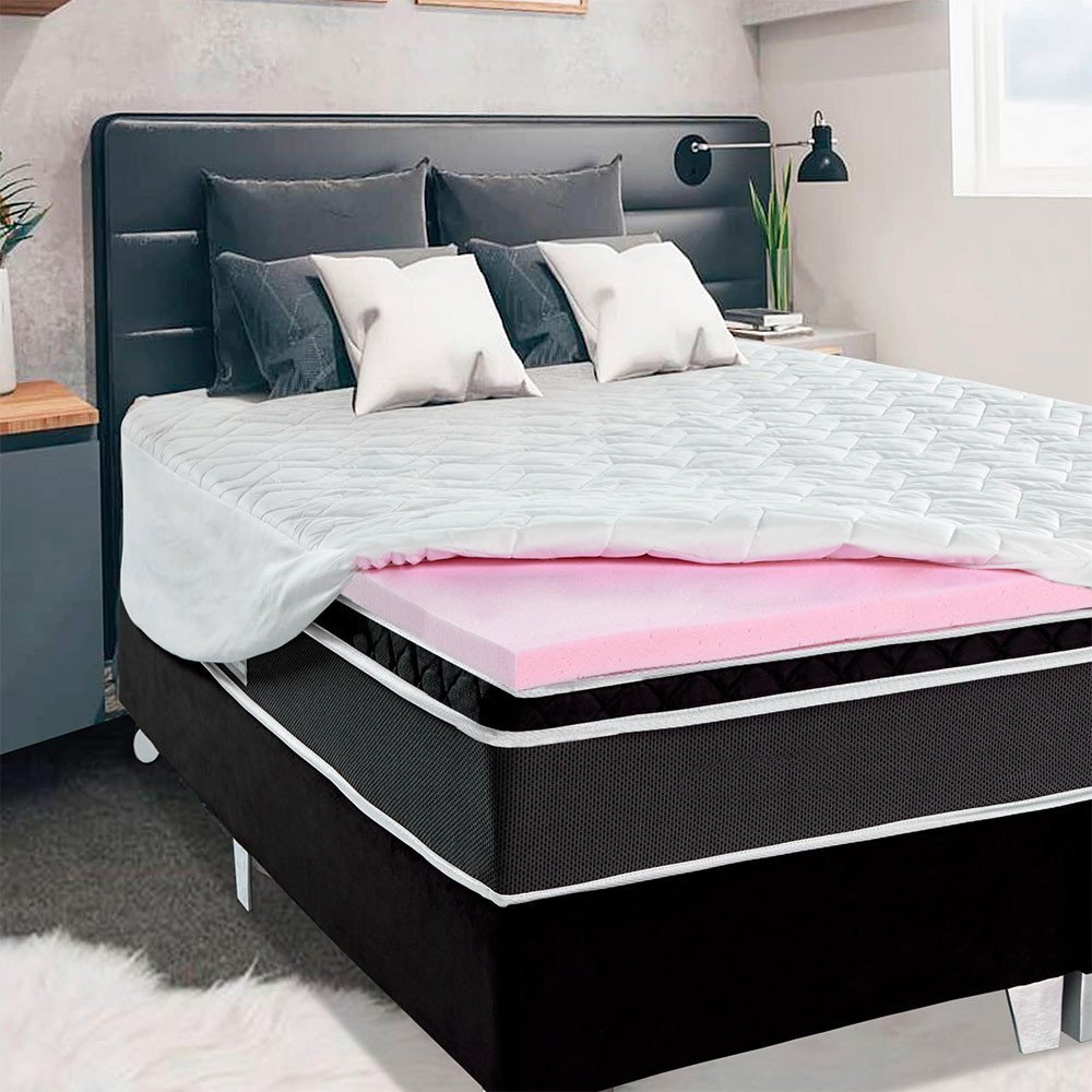 Pillow Top Solteiro Espuma Soft Com Capa Percal E Zíper D40 88x188x5cm