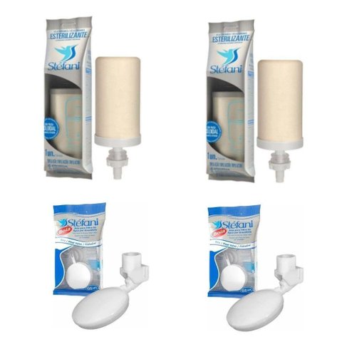 Kit 2 Vela Tripla Ação P/ Filtro De Barro 2 Boias Stéfani