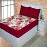 Protetor de Colchão Impermeável Casal Floral Vermelho - 1