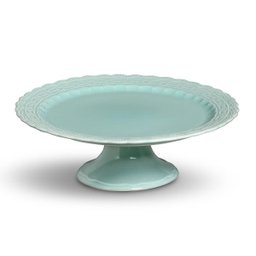 PRATO PARA BOLO ETAGIERE PENICHE VERDE 37CM PORTO BRASIL - 1