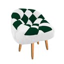 Ver imagem 2 de Poltrona Paloma Escritório Sala Pé Palito Suede Branco e Suede Verde - Dominic Decor