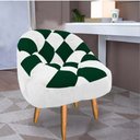 Ver imagem 1 de Poltrona Paloma Escritório Sala Pé Palito Suede Branco e Suede Verde - Dominic Decor