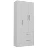 Guarda-Roupa de Solteiro 3 Portas 2 Gaveta Prime Branco - 3