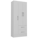 Ver imagem 3 de Guarda-Roupa de Solteiro 3 Portas 2 Gaveta Prime Branco