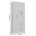 Ver imagem 5 de Guarda-Roupa de Solteiro 3 Portas 2 Gaveta Prime Branco