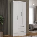 Ver imagem 1 de Guarda-Roupa de Solteiro 3 Portas 2 Gaveta Prime Branco