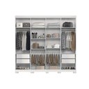 Ver imagem 4 de Guarda Roupa 8 Portas (2 C/ Espelho) e 4 Gavetas C/ Pés Master New 8.4 Branco - Santos Andirá