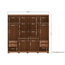 Ver imagem 5 de Guarda Roupa 8 Portas (2 C/ Espelho) e 4 Gavetas C/ Pés Master New 8.4 Branco - Santos Andirá