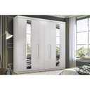 Ver imagem 1 de Guarda Roupa 8 Portas (2 C/ Espelho) e 4 Gavetas C/ Pés Master New 8.4 Branco - Santos Andirá