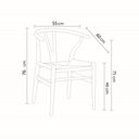 Ver imagem 3 de Cadeira para Sala de Jantar Valentina Preto/Marrom