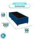 Ver imagem 4 de Cama Box Bau Solteirão Blindado Nature Azul 96x203