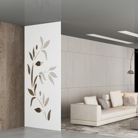 Painel Vazado Divisória Mdf Malibu Branco - 0,90x2,40m