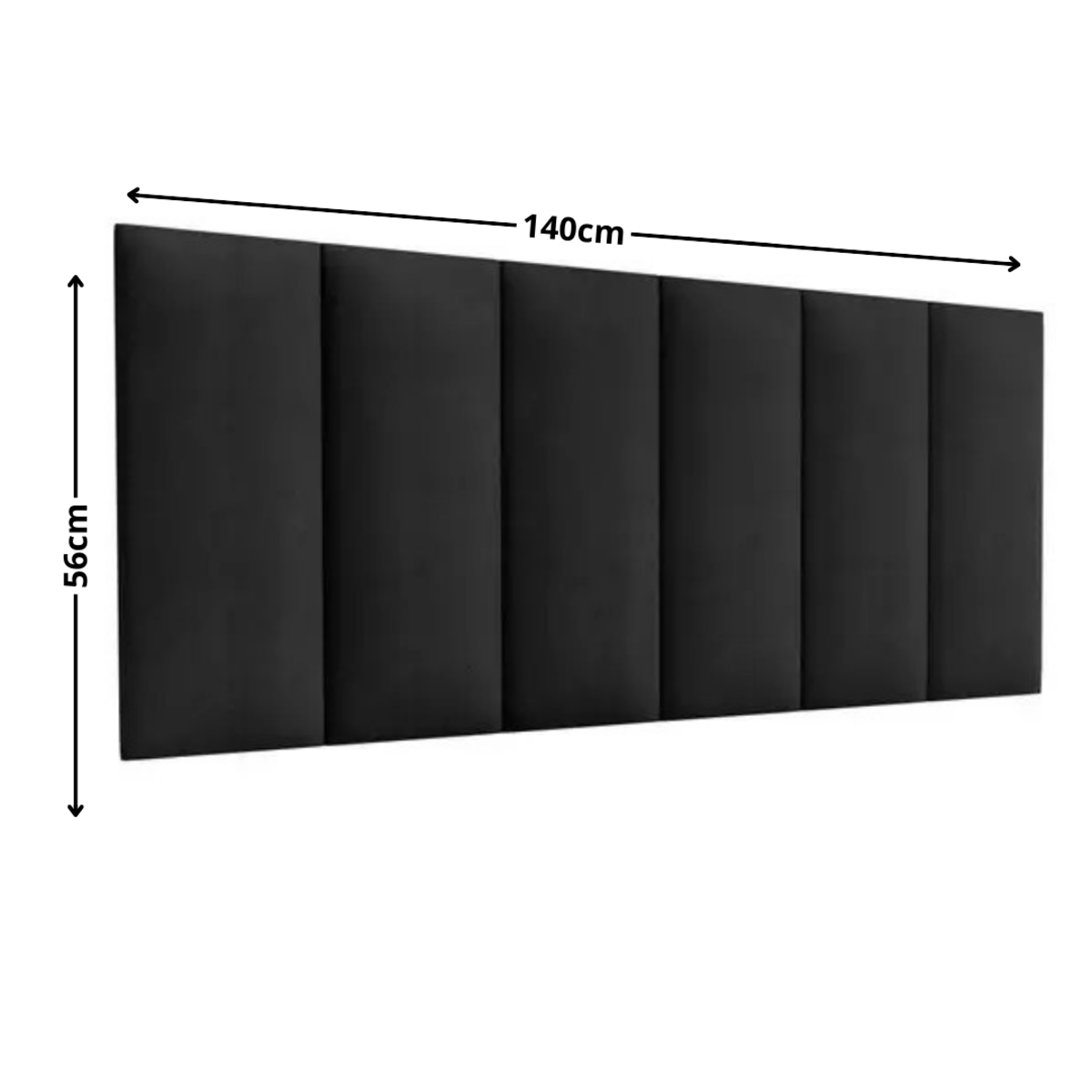 Cabeceira Estofada Casal 1,40cm Preto Sued Pérola Quarto Decoração Lisa - 5