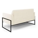 Ver imagem 5 de Sofá Namoradeira com 2 Poltronas Base Industrial Alta Preto Marisa Veludo D03 - D\'rossi Cor Bege