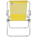 Ver mais imagens de Kit 02 Cadeiras de Praia Tramontina Creta Master em Alumínio com Assento Amarelo 92900200