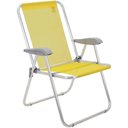 Ver imagem 2 de Kit 02 Cadeiras de Praia Tramontina Creta Master em Alumínio com Assento Amarelo 92900200