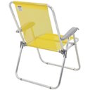 Ver imagem 7 de Kit 02 Cadeiras de Praia Tramontina Creta Master em Alumínio com Assento Amarelo 92900200