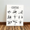 Ver imagem 6 de Kit 3 Quadro Decorativo Guia de Exercícios Treino Academia Gym Musculação 40x28cm