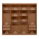 Ver imagem 3 de Guarda-roupa Casal Master New 8 Portas 4 Gavetas Jatoba/grafite - Santos Andirá