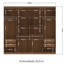 Ver imagem 4 de Guarda-roupa Casal Master New 8 Portas 4 Gavetas Jatoba/grafite - Santos Andirá