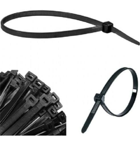 kit 500 Abraçadeira de Nylon Tipo Enforca Gato 28cm 280mm Resistente Cor Preta Para Serviços