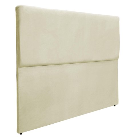 Cabeceira de Cama Estofada Sevilha Essencial Clean Suede Rbl:casal Tradicional/bege