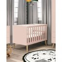 Ver imagem 2 de Berço Americano Théo New Rosa Fosco com Natural - Moveisaqui