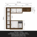 Ver imagem 3 de Armário de Cozinha 4 Peças Diana Boreal/grafite - Móveis Arapongas Boreal/grafite