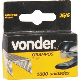 Grampo 6mm Reto 26/6 Para Grampeador Escritório Com 1000 Peç - 1
