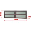 Ver imagem 4 de Basculante Alumínio 2 Seções 40 x 120 Elite V.Boreal Marrom Corten Brimak