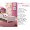 Cama Solteiro Montessori Princesa Meninas Grade Proteção Quarto Infantil Prateleiras Cor Branco/rosa - 6