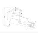 Ver imagem 5 de Cama Solteiro Montessori Princesa Meninas Grade Proteção Quarto Infantil Prateleiras Cor Branco/rosa