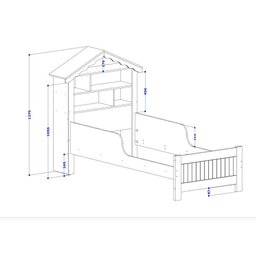 Cama Solteiro Montessori Princesa Meninas Grade Proteção Quarto Infantil Prateleiras Cor Branco/rosa - 5