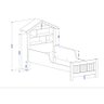 Cama Solteiro Montessori Princesa Meninas Grade Proteção Quarto Infantil Prateleiras Cor Branco/rosa - 5