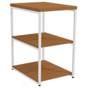 Ver imagem 4 de Mesa de Apoio Industrial com 3 Prateleiras Canela/branco