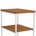 Ver imagem 6 de Mesa de Apoio Industrial com 3 Prateleiras Canela/branco