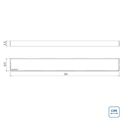 Ralo New Slim Tramontina em Aço Inox 90x7 Cm - 2 Ralo New Slim Tramontina em Aço Inox 90x7 Cm - 2