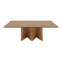 Ver imagem 3 de Mesa de Jantar Dubai Base em Madeira Maciça Tampo Ret.- Amêndoa - Tampo 220x90cm Laminado Cinamomo