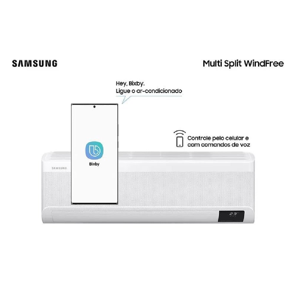 Ar Condicionado Multi Split Inverter Samsung Hi Wall Wind Free 1x9000 + 1x12000 BTU/h Quente e Frio  - 5