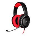 Ver imagem 1 de Headset Gamer Corsair HS35 Stereo Switch/PC/Mobile Preto/Vermelho Drivers 50mm, CA-9011198-NA
