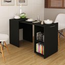 Ver imagem 3 de Escrivaninha Mesa Dobrável Retrátil Escritório 54x131,7x77,4 Me4170 Preto Tecnomobili Bancada