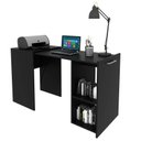 Ver imagem 2 de Escrivaninha Mesa Dobrável Retrátil Escritório 54x131,7x77,4 Me4170 Preto Tecnomobili Bancada