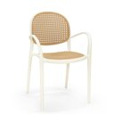 Ver imagem 1 de Cadeira de Jantar Roma com Braço para Sala e Cozinha - Bege