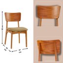 Ver imagem 3 de Sala de Jantar Venus 8 Lugares Tampo MDF Cadeiras Viena Gold Estofadas Imbuia 220cm Moderna